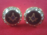  SWAVORSKI CRYSTAL MASONIC CUFFLINKS