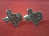 TEXAS LONE STAR STATE CUFFLINKS GENUINE STERLING SILVER 