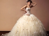 Wedding dress, ball gown, strapless, designer dress, custom made