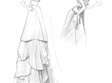 Wedding dress custom drawings, sketches