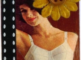 Exquisite Woman in Vintage Lingerie ACEO Collage