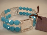 turquoise, 4 frame, picture frame bracelet