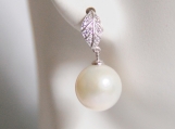 Natural South Sea Pearl Earrings - Pearl Dangle Drop Earrings