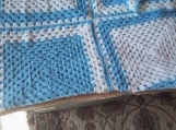 Granny Square Blue Baby Blanket