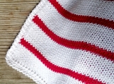 Modern white and red blanket, cotton cozy throw, Christmas decor