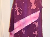 Unique Designer wraparound Skirt in Purple and Pink with Butterf