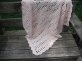 Crochet Baby Toddler Blanket Soft Pink Shells