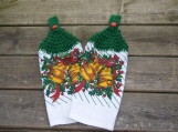 Crochet Kitchen Holiday Bells Hanging Towel