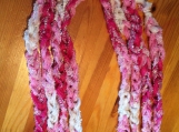 crocheted ribbon scarf