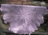 Victorian Lace Crochet Lavender Baby Blanket