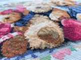 Handmade cross stitch finished product- Bear doll