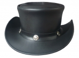 Pale Rider Leather Top Hat