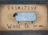 Primitive Wool Co. Hand-Painted Floor Cloth/Floorcloth 