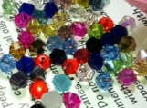 100pcs Glass Crystal Mix Bicone Beads 4mm + FREE Gift