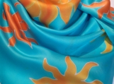 Rich Sunny Crepe Satin Scarf