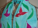  Hand painted  Crepe de chine Silk Scarf   