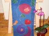  Hand painted Flat Crepe Silk Scarf  