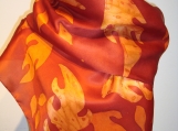 Satin Scarf with rich autum colors