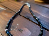 Black Opal & Hearts Beaded Choker Necklace