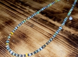 Ethiopian Fire Opal & Peacock Pearls Beaded Necklace