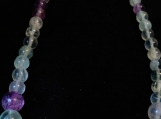 Green & Purple Glass Beaded Necklace