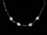 Hematite & Opalite Beaded Choker Necklace