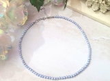 Light Blue Freshwater Pearl Choker Necklace