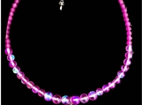 Mermaid Sea Glass Necklace Purple Pink
