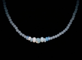 Opalite & Blue Agate Beaded Necklace