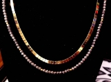 Purple & Gold Necklace and Bracelet set
