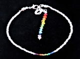Rainbow Gemstone Beaded Ankle Bracelet