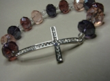 Beaded Cross Charm Bracelet