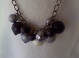 Black and Silver Beaded Necklace