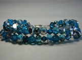 Blue Glass Beaded Bracelet