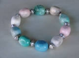 Dyed Agate Stone Bracelet