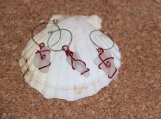 Sea glass wine charms