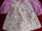 Softy Owls Pocket Bunny Dress size 2