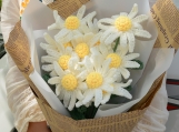 Finished item, Amigurumi Daisy, Handmade Cute Flower For Girlfriend, Romantic, Gift For Child, Custom Crochet Flower, Kawaii, Couple Present