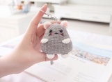 Finished Item, Mouse Keyring, Hairy Mouse Keychain, Crochet Animals Bag Pendant, Handmade Car Charm Decoration, Gift for Her, Couple Gifts