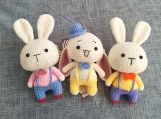 Lovely Rabbit Doll, Finished item, Amigurumi, Handmade Toy For Kids, Plush Toy, Gift For Child, Custom Stuffed Dog, Kawaii, Couple Presents