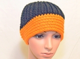 Black/orange Messy Bun Hat
