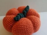 Orange decorative crochet pumpkin