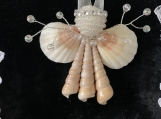 Crystal Bead Angel Seashell Ornament