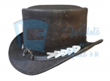 Vintage Style Leather Top Hat