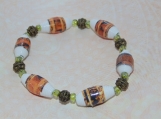 paper bead bracelet made from recycled greeting card