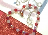 Pretty Crystal Valentine Floating Heart Necklace