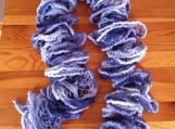 ruffle scarf in blues