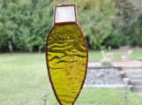 Stained Glass Xmas Light Ornament - Yellow