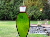 Stained Glass Xmas Light Ornament - Green