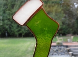Stained Glass Xmas Stocking - Green